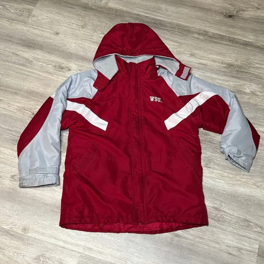 Washington State‎ cougars NCAA youth size 14/16 zip up winter coat